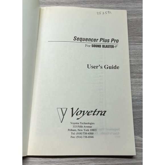 Voyetra Sequencer Plus for Sound Blaster Pro Users Guide 1991 Manual Only - Picture 5 of 9
